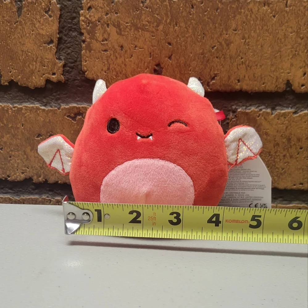 Karlie (Red Devil Bat) 4 Inch Halloween Squishmallow Kellytoy Squishmallows. NEW